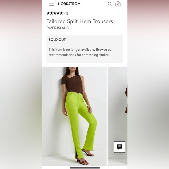 River Island Lime Green Work Pants - Picture 2 of 8